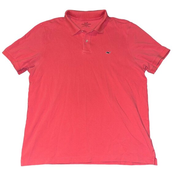 Vineyard Vines Mens Classic Fit Dark Salmon Polo Shirt‎ Short Sleeve Large - Picture 1 of 11
